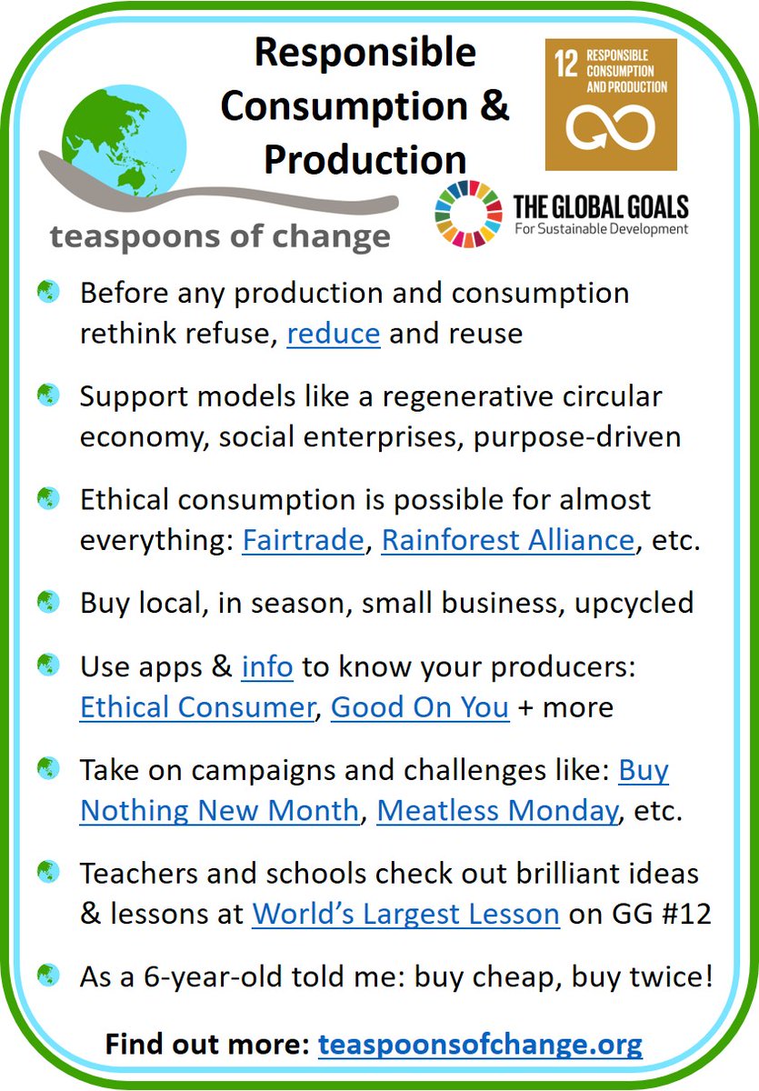 SangitaNair's tweet photo. @PurviParekh14 @SDGsInSchools @Javcafeedu A6: I love the initiatives from @ChangeTeaspoons
@PurviParekh14 @SDGsInSchools @Javcafeedu #
#EdChatSDGs https://t.co/L7ed4UiZYg