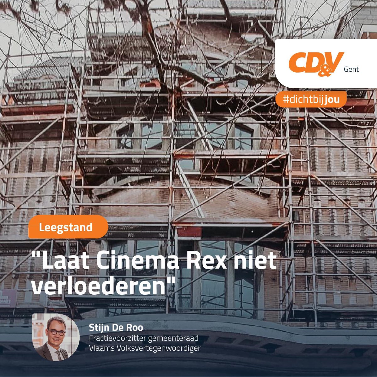 🎥 Cinema Rex staat al veel te lang leeg
👉 N.a.v. onze vraag in de commissie, blijkt dat het pand sinds 2017 niet meer op het leegstandsregister staat.
🎙 <a href="/Stijn_DR/">Stijn De Roo</a>: "Cinema Rex heeft veel potentieel voor herbestemming. Ik vraag het gesprek terug op te starten met de eigenaars."