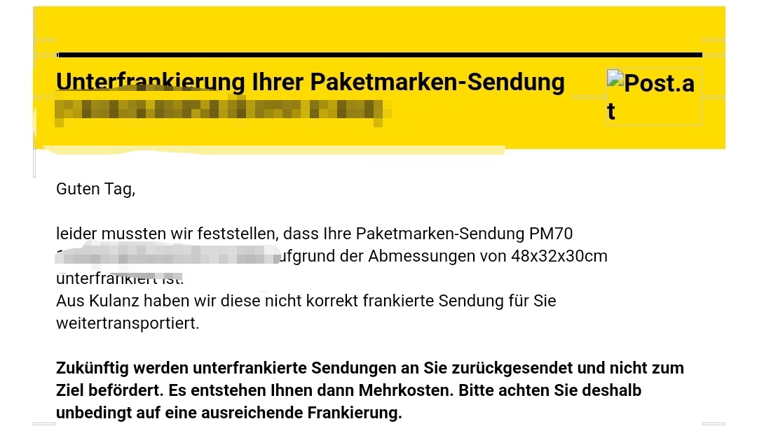 Liebe @unserepost - vielen Dank für die Weihnachtsamnestie, war ganz sicher keine Absicht und wird nicht mehr vorkommen, schwöre! 😬