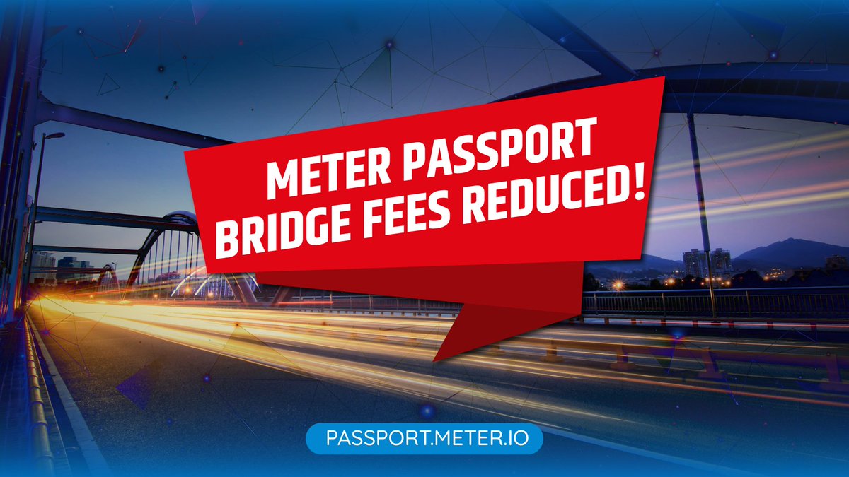 Meter_IO's tweet photo. ⚡https://t.co/cLO5lLd1At is an NxN #crosschain infrastructure for asset transfers &amp; #smartcontract calls across #blockchains.

🌁We just reduced our bridge fees across networks from low to ultra low!

Plus #stake 5k $MTRG to receive an 85% rebate on fees:
https://t.co/KfoyX6QJse https://t.co/TlKPi1xwQp