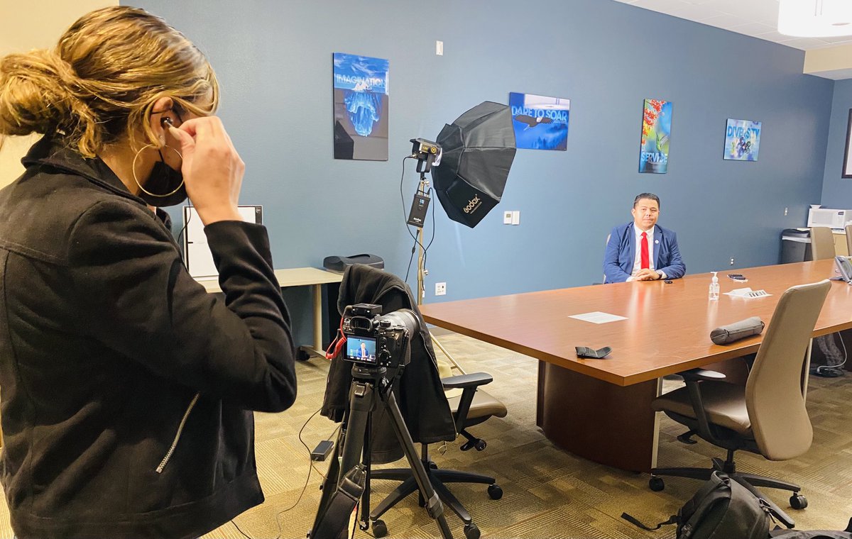 CartwrightSD's tweet photo. Great interview with ⁦@csd83super⁩ ⁦@PedroA_Lopez⁩ today. They talked to Veregy about the importance of bringing conservation efforts to our district in the form of solar panels, clean water, new energy efficient HVAC systems, etc. #oneteamunafamilia #conservation https://t.co/eRFVUGjCZb