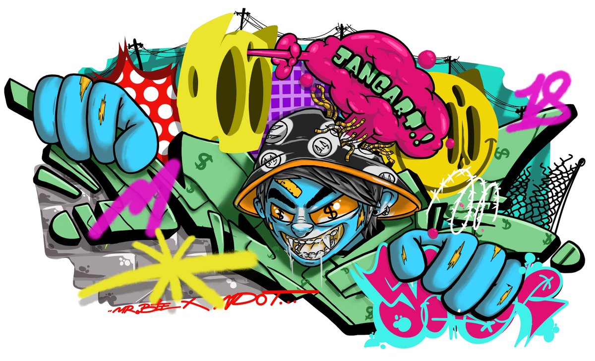 Colabooooo
Raja laut X raja gunung 
Jangart 
#graffiti 
#graffiticharakter
#garutcity