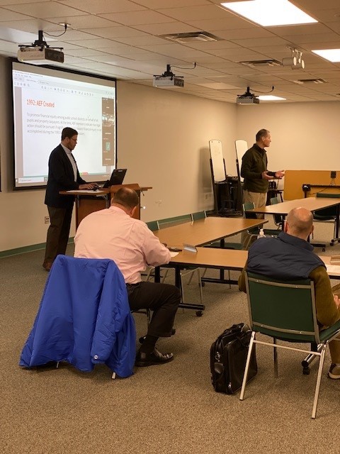 ServiceandLead1's tweet photo. John Humphries and John Gaier presenting AEF at the CESA 10 PAC meeting.
#aef
#cesa10wi
#educational https://t.co/EjERX94zIg