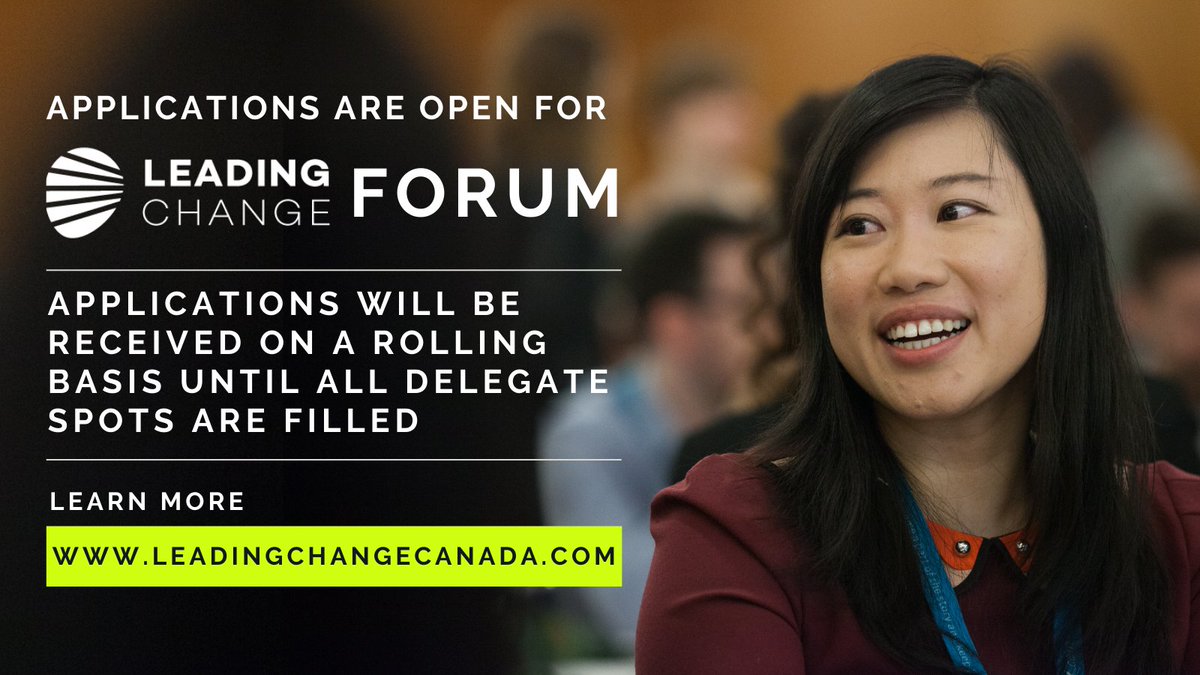 Applications are open for Leading Change Forum. Applications will be received on a rolling basis until all delegate spots are filled.