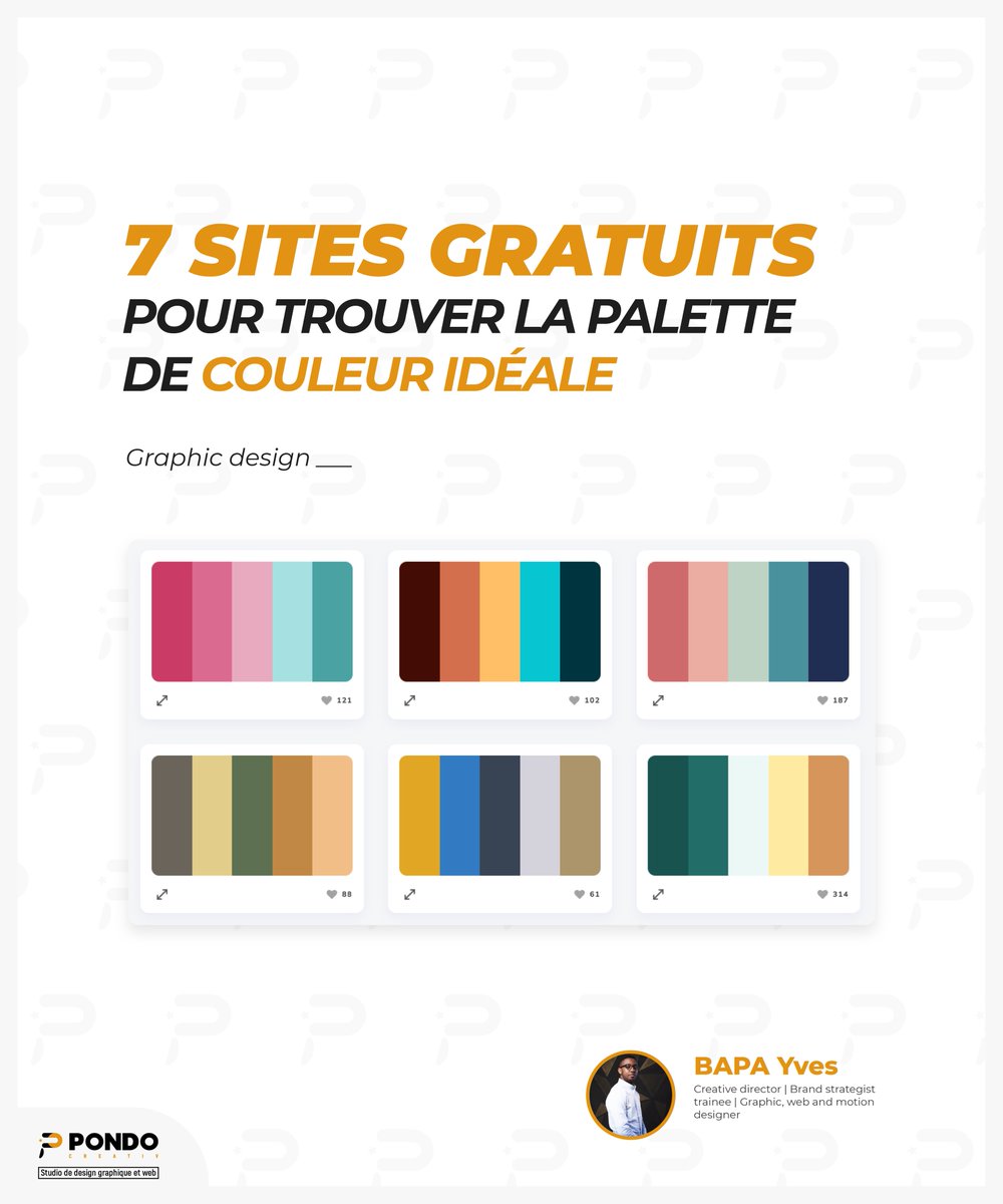 BapaYves's tweet photo. 07 SITES OÙ TROUVER ET COMPOSER DES #COULEURS PARFAITEMENT HARMONISÉES.

#AstucesBYB
#PondoTips

Nous continuons avec les couleurs cette semaine.

Je vous montre 7 sites qui vous aident à harmoniser parfaitement les couleurs de vos créations

Bonne lecture. https://t.co/oIyT3zx0Ng