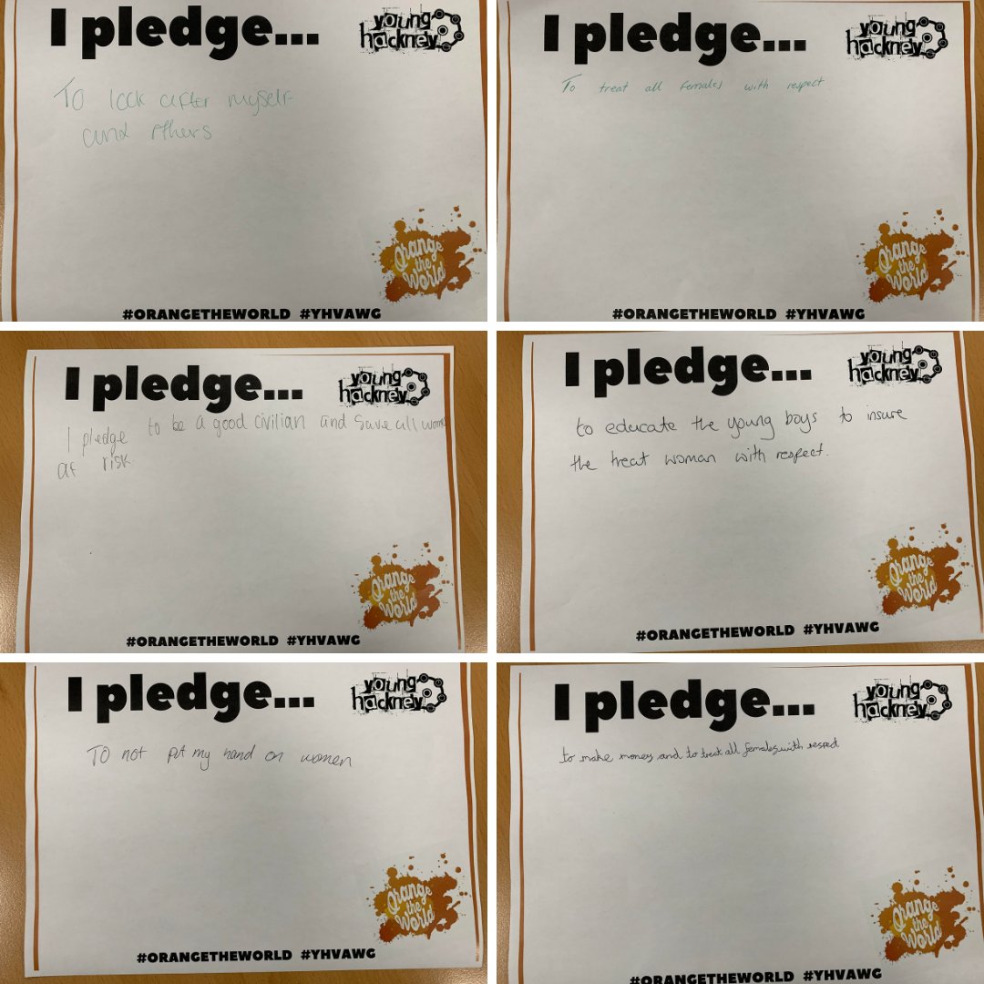 Some final pledges from our Year 11s at our Boxing Academy for #16Days... 
Thank you to all who participated in the #YHVAWG #OrangeTheWorld campaign, and we look forward to putting all these pledges into action over the coming months.