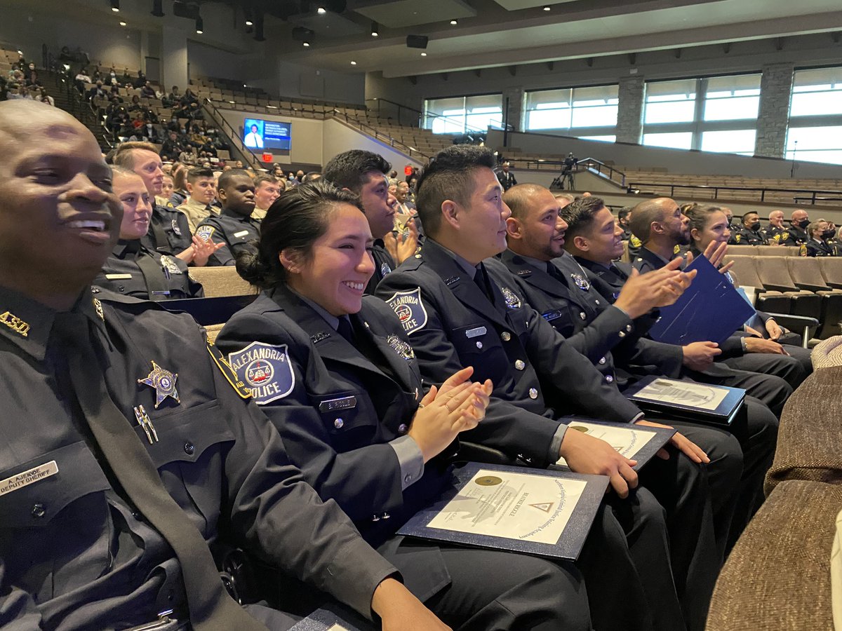 AlexVASheriff's tweet photo. Lots of smiles from Alexandria’s newest law enforcement officers receiving their certificates at academy graduation https://t.co/EgUo2QBxPf