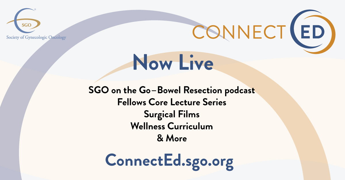 SGO_org's tweet photo. Did you miss a live webinar last month? 
Log on to ConnectEd and revisit previous webinars, visit our #wellness corner, surgical films, and more. 
Free to all #SGO members. Get #SGOConnectEd today! https://t.co/rsPX4W4rmW