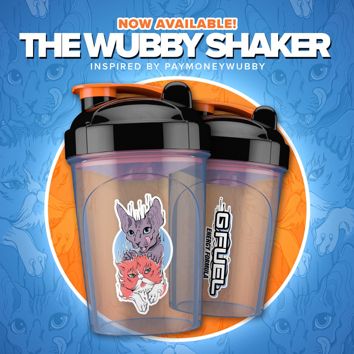 GFuelEnergy's tweet image. 🧡  "𝐋𝐈𝐊𝐄 + 𝐑𝐓 + 𝐂𝐎𝐌𝐌𝐄𝐍𝐓 😼 " to enter to win a BRAND-NEW, LIMITED-EDITION, @PaymoneyWubby-inspired "WUBBY" #GFUEL "Starter Kit! Picking 2 winners this weekend to celebrate the launch of these babies! 

🛒 𝐆𝐄𝐓 𝐘𝐎𝐔𝐑𝐒: GFUEL.ly/wubby-shaker-tw