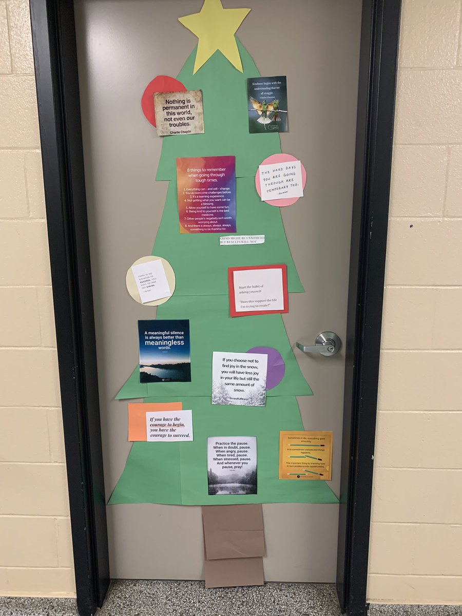 Fortunate to have some creative help from grade 8 students in creating our inspirational tree.                                <a href="/CDPSDRAGONS/">Champlain Discovery</a> #Wellbeing #educational #PositiveVibes
