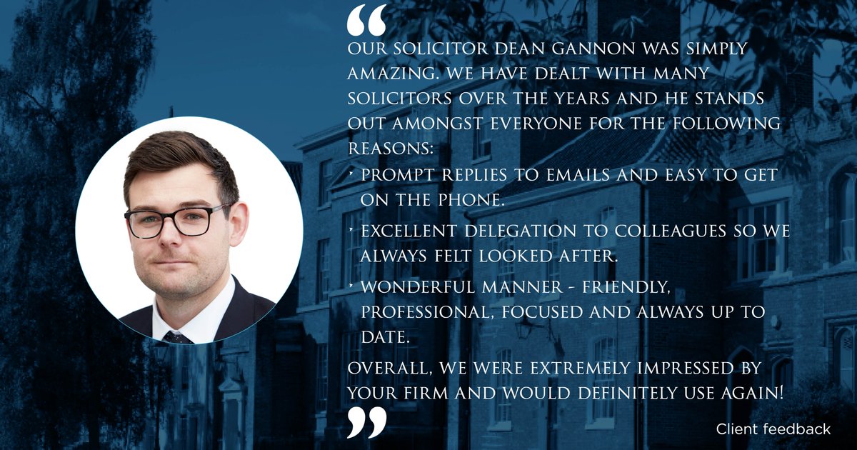 Nothing more need be said- Well done Dean!
- Prompt replies to emails &amp; phone messages
- Easy to get on the phone
- Excellent delegation to colleagues when needed so we always felt our file was looked after
- Wonderful manner - friendly, professional &amp; focused.
#feedbackfriday