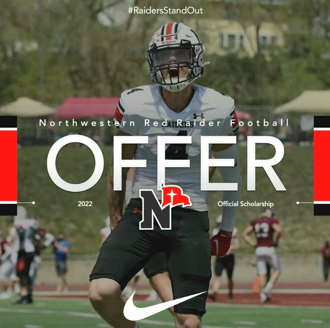 KBrantleyEllis's tweet photo. After a great chat with @coachmmmcc I am blessed to say I have received an offer from @nwcraiders! Thank you for the opportunity to play at the next level!        @CoachPerrone @WestwoodMesa @gridironarizona #goredraiders https://t.co/YsFEd6ong3