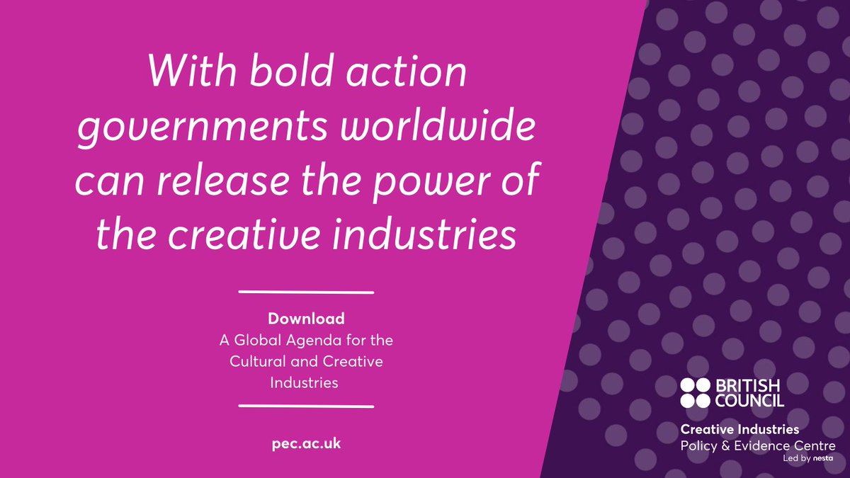 We've put together 11 key actions for governments worldwide to support #CreativeIndustries in line with the UN’s Sustainable Development Goals #SDGs
<a href="/CreativePEC/">Creative Industries Policy & Evidence Centre</a> <a href="/ahrcpress/">Arts and Humanities Research Council</a>

bit.ly/3okLbdH