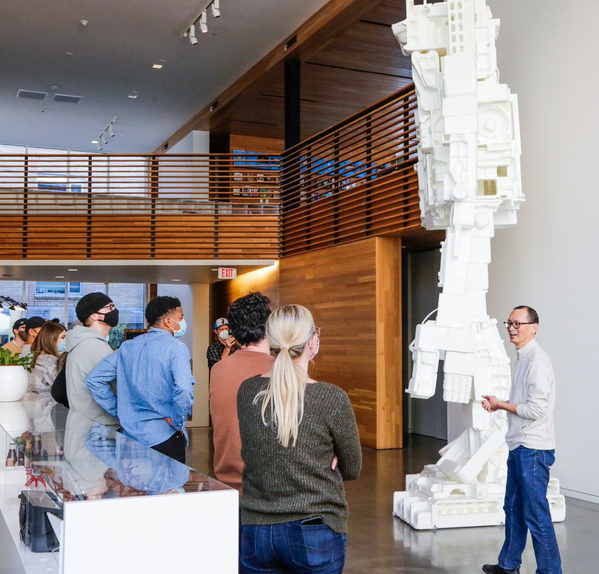 Last Friday, our very own Henry Chin led the studio through a tour of Ziba history with lots of fascinating anecdotes along the way. 
Did you know we commissioned George the Robot for an <a href="/IDSA/">IDSA</a> Conference in 2010? George ended up fitting in here at our Portland HQ, so we kept him.