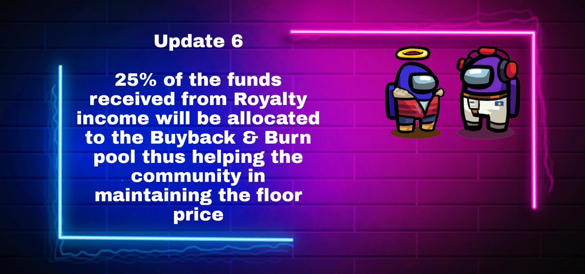 unity_punks's tweet photo. Update 6
25% of the funds received from Royalty income will be allocated to the Buyback & Burn pool thus helping the community in maintaining the floor price.
#tron #kty #unitypunks https://t.co/Imk1qnOezQ