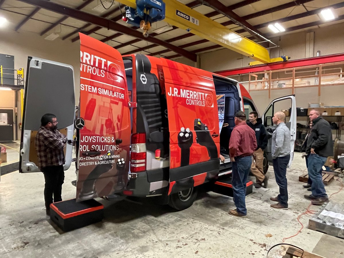jrmcontrols's tweet image. Thank you to the Simmers Crane team in Salem, OH for making time this week to see our mobile chair system demonstration unit. Learn more about our on-site demos here: jrmerritt.com/info/merritt-m… 

#jrmerritt #cranecontrols #overheadcrane #manufacturing #craneoperator #joysticks
