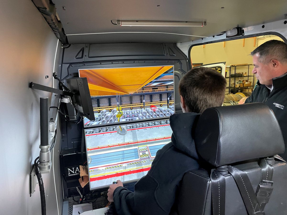 jrmcontrols's tweet image. Thank you to the Simmers Crane team in Salem, OH for making time this week to see our mobile chair system demonstration unit. Learn more about our on-site demos here: jrmerritt.com/info/merritt-m… 

#jrmerritt #cranecontrols #overheadcrane #manufacturing #craneoperator #joysticks