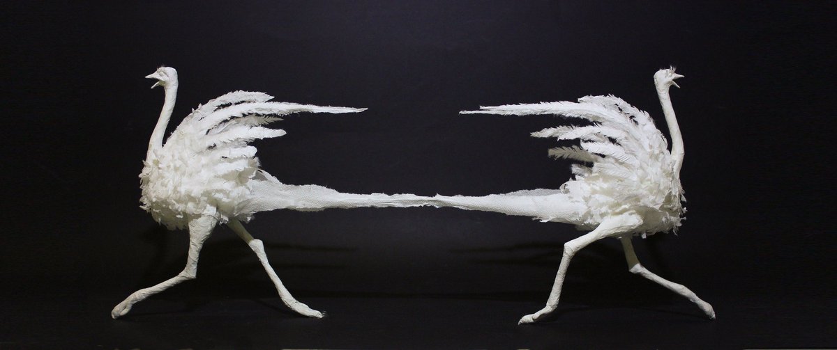 LorMaArtist's tweet photo. L'orMa, "Ostrichirtso", 2018, handmade sculpture made of paper, 26,5x63x18, 5cm, private collection
Ntf coming soon! 
#NFT #NFTCommunity #nftcollector #nftart #cryptoart #Cryptoartists #art #sculptors #sculpture #papercraft #handmade #madeinitaly https://t.co/tXz1SLQrCd