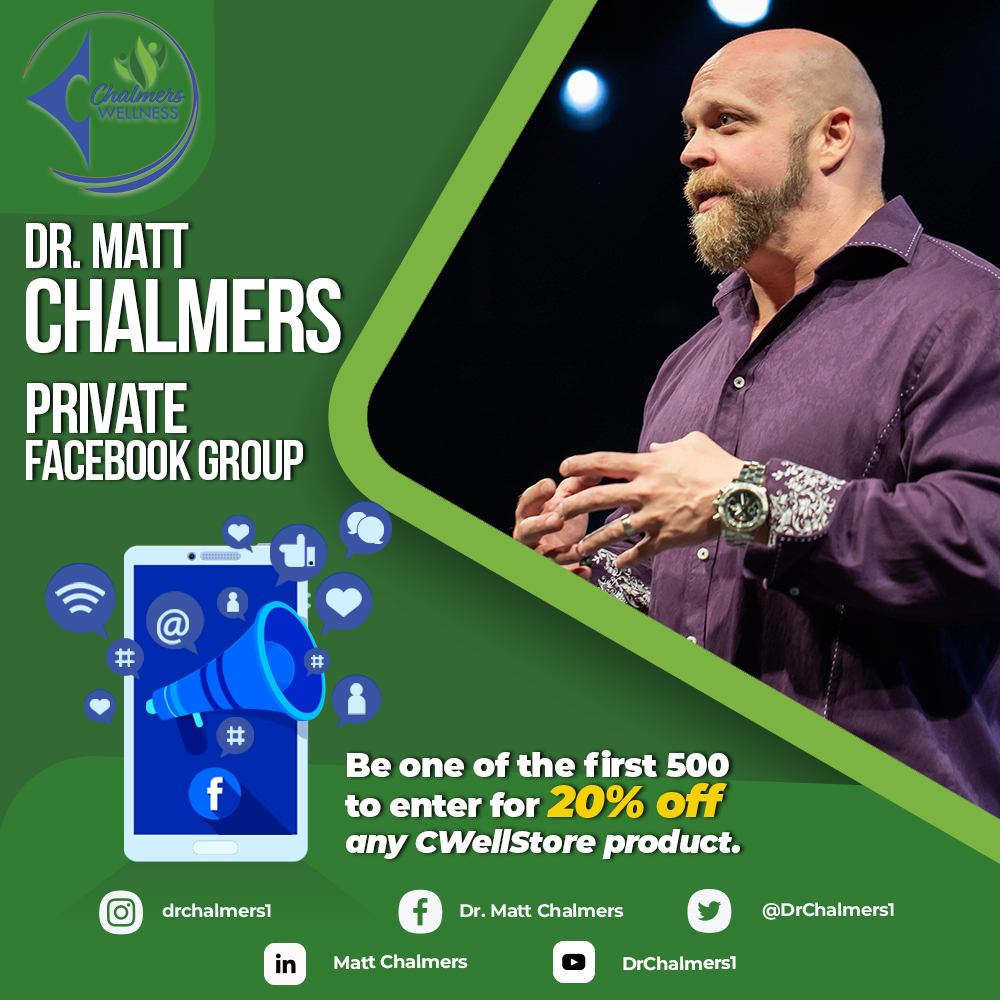 Looking for more content from me? Consider my Facebook Group where we discuss the most important health and wellness issues.

It is free to join and only takes clicking the link in my bio 👆

#drchalmers1 #health #advice #wellness