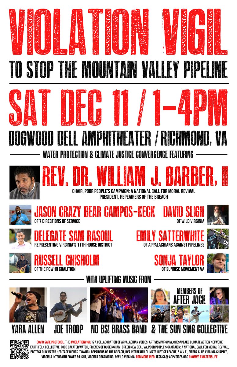 Join us and the fearless activists fighting to stop the construction of the Mountain Valley Pipeline. We stand by our commitment to protect the land and environment using our collected voice.  Liberation for all, our people, our land, our water. powhr.org/violation-vigi…