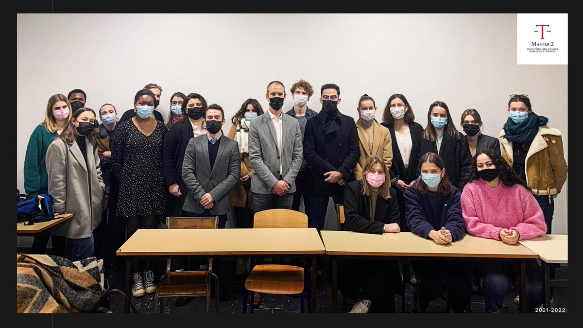 M2dpappUT1's tweet image. Les étudiants du Master 2 Droit pénal des affaires publiques et privées ont eu l’honneur de recevoir Mr Sébastien BOUCHEZ, auparavant inspecteur financier auprès de la Gendarmerie Nationale, désormais conseiller technique auprès du Directeur de la Conformité au CEA.  #compliance