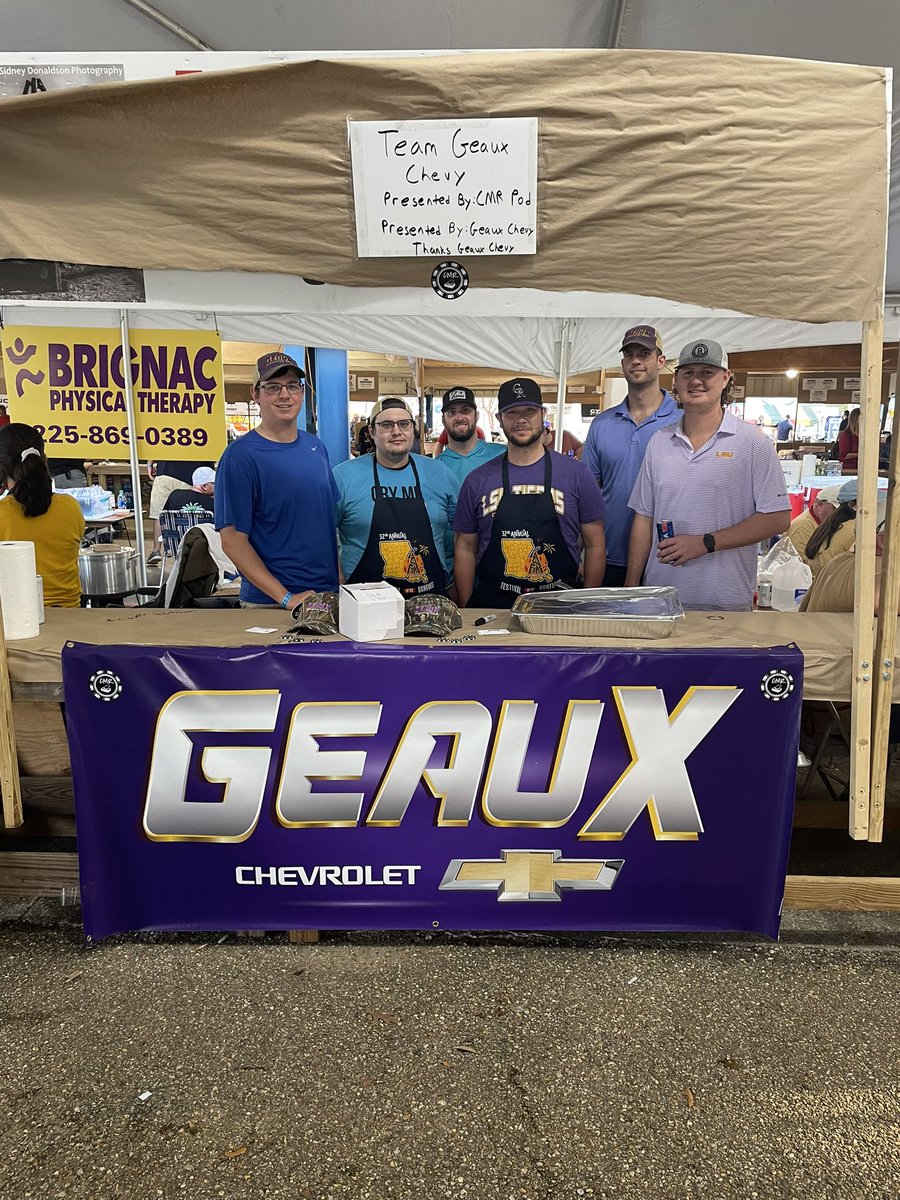 CMRpod's tweet photo. Come check us out tonight and get some gumbo. Booth by the bathroom. Save your fan ticket for us! Everyone loves an underdog. We’re trying to upset the blue bloods of gumbo. #GeauxChevy https://t.co/NLJWp9A0cq