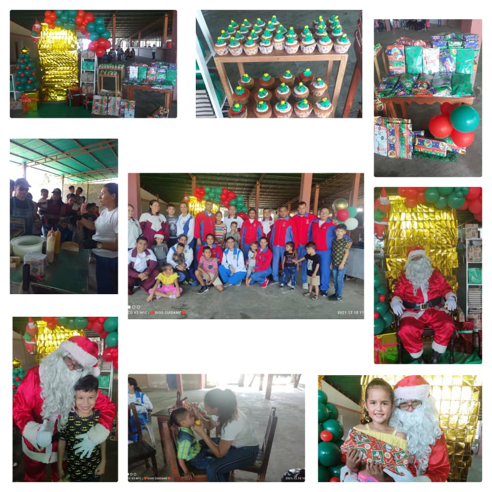 NMAGuasdualito's tweet photo. #10Dic Se lleva acabo entrega de juguetes, regalos y actividades como pinta caritas, inflables, perros calientes a los niños del personal Militar y Civil del @NMAGuasdualito, llevando felicidad a los más pequeños y regalando sonrisas en estas navidades. 
@DigesaludFANB 🧑‍🎄🎄 https://t.co/JFGYdllE1J