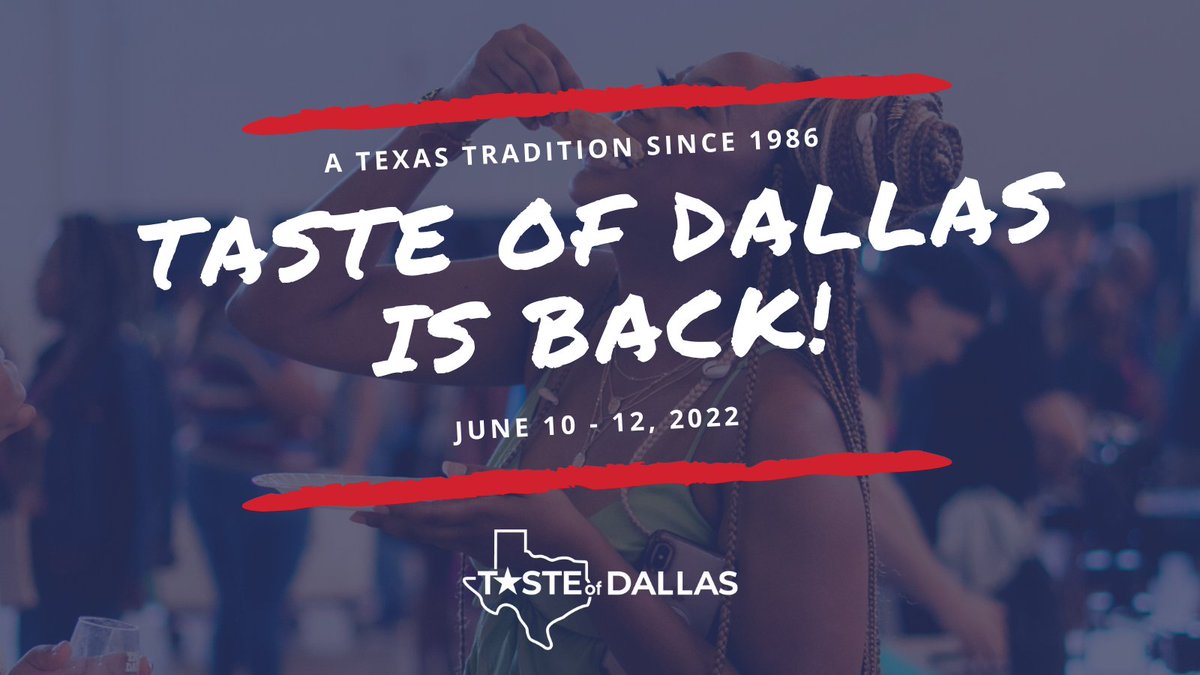 Psst... We're back! 

Save the date - June 10, 11 &amp; 12th, 2022 
Dallas Market Center 

#tasteofdallas #weareback