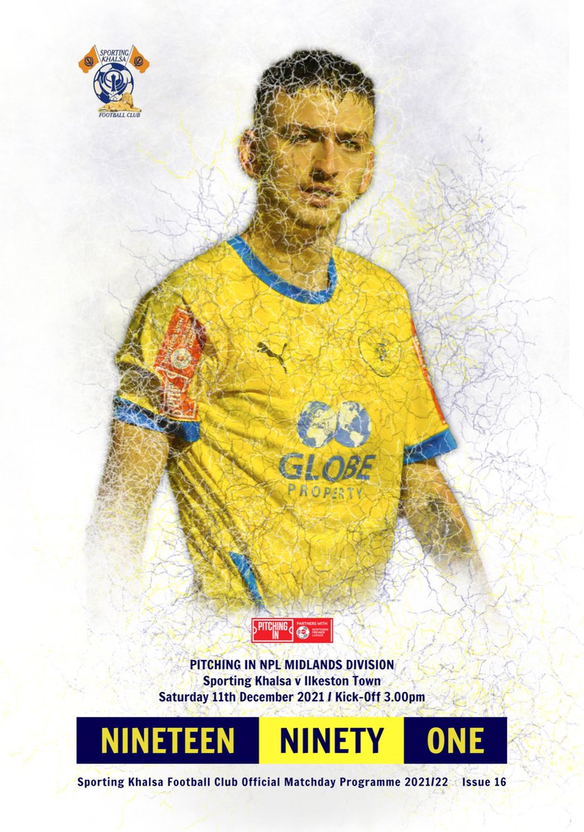 Programme for <a href="/SportingKhalsa/">Sporting Khalsa</a> v <a href="/ilkestontown_fc/">Ilkeston Town FC</a> tomorrow - midweek match winner Luke Yates is the cover star! Support the printed programme by buying one - plenty to read and a lot of work goes into making it good value!
