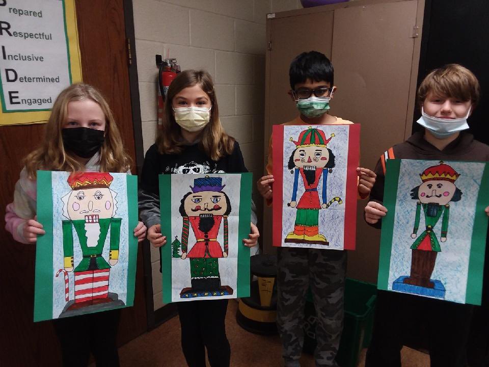 WhitneyElement1's tweet photo. Celebrating the holidays with beautiful artwork created by the Whitney students. Thank you Mrs. Kerr! https://t.co/yJ8hxd92So