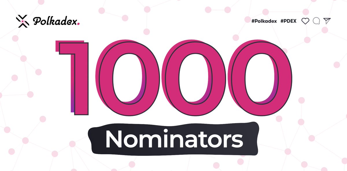 polkadex's tweet photo. 🎉 There are over 1,000 nominators actively staking their $PDEX on the the Polkadex network while earning over 60% APY! 🎉

🔒 Thank you all for keeping the Polkadex network secure and stable 🙏 https://t.co/OHg52eROQz