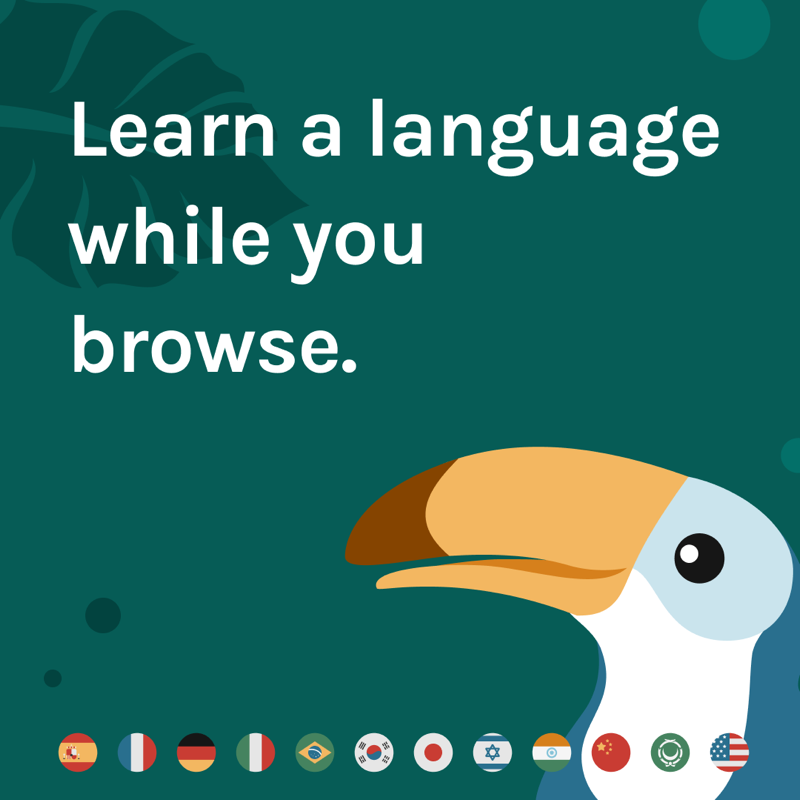 JoinToucan's tweet photo. Learn a new language without spending hours and hours memorizing flashcards.