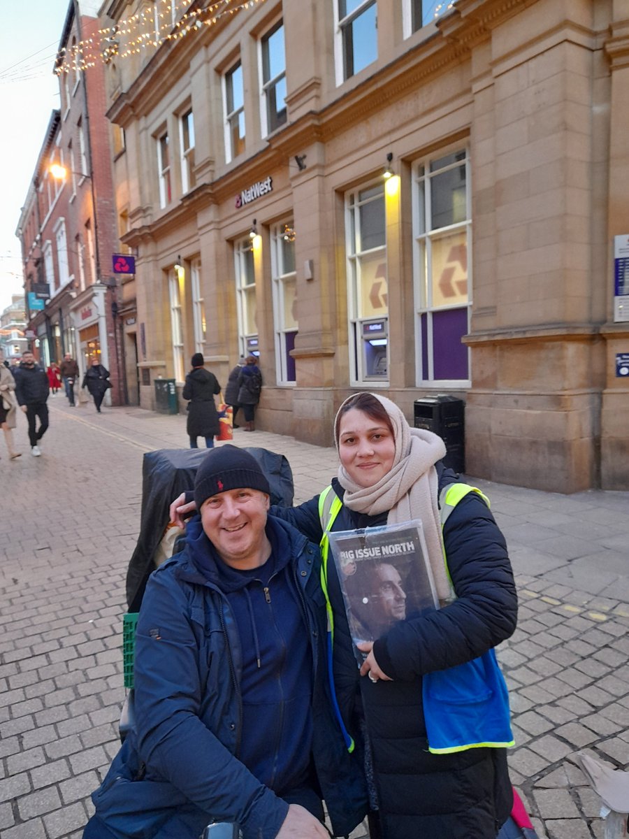iamreusable's tweet photo. This is the lovely Anna on her pitch in York selling the @bigissuenorth  she would like to wish all her customers a Merry Christmas. Please support Anna and all the sellers this Christmas. @jdmcgall @iamreusable on out reach in York. @theyorkmix @BBCYork #BeKind RT https://t.co/usxYIcA04E