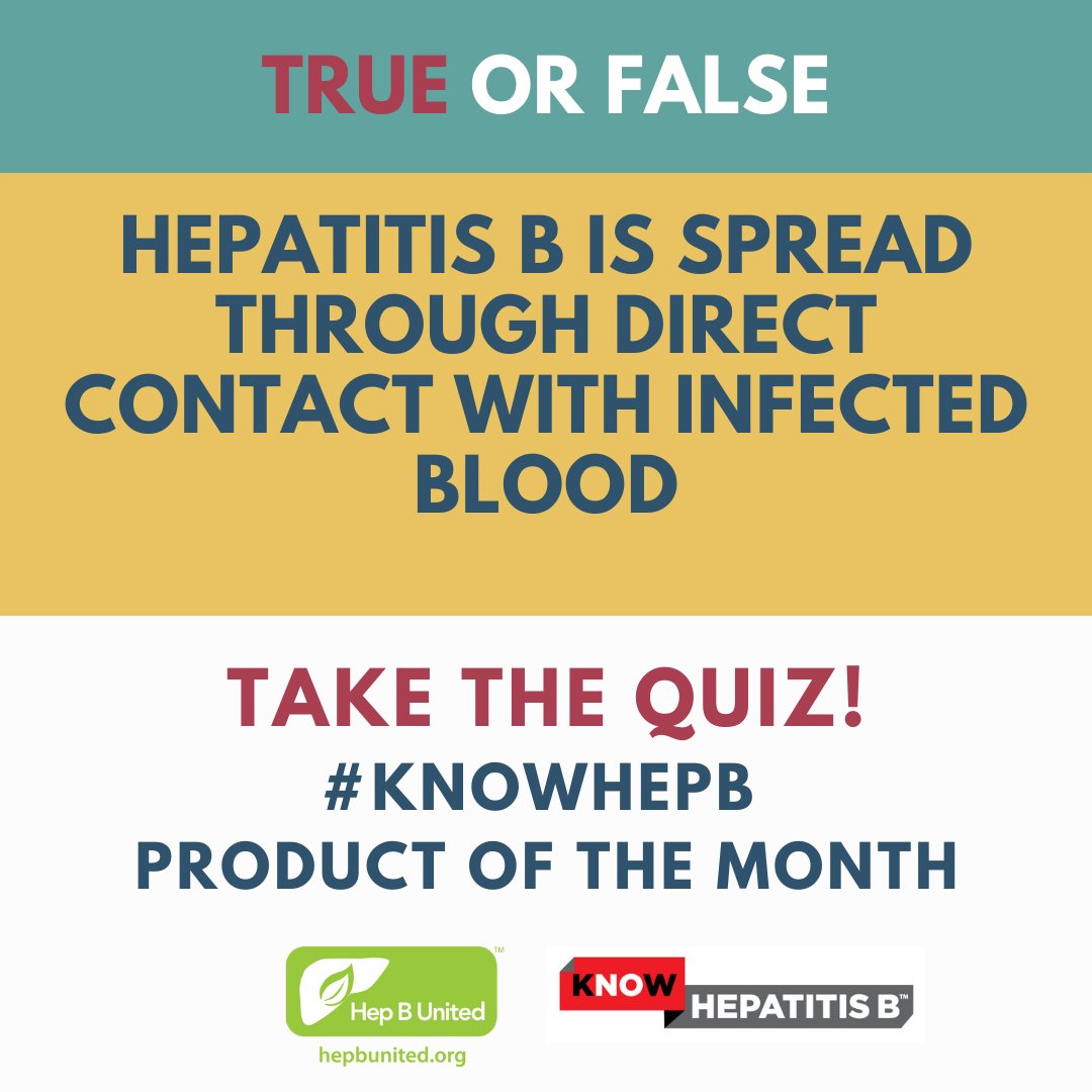 CAHE_AHC's tweet photo. Quiz Time! How well do you know #hepatitis B? https://t.co/TXXoiTPMia @cdchep @HepBUnited @HepBFoundation #HepB #KnowHepB #HBV #BScreened https://t.co/zpqsmBxCZZ