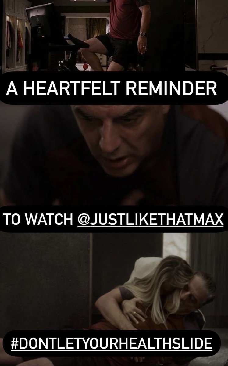 thebrrrn's tweet photo. And #justlikethat, another reminder to not let your health slide. 
@hbomax #RipMrBig https://t.co/lU7zldyHXX