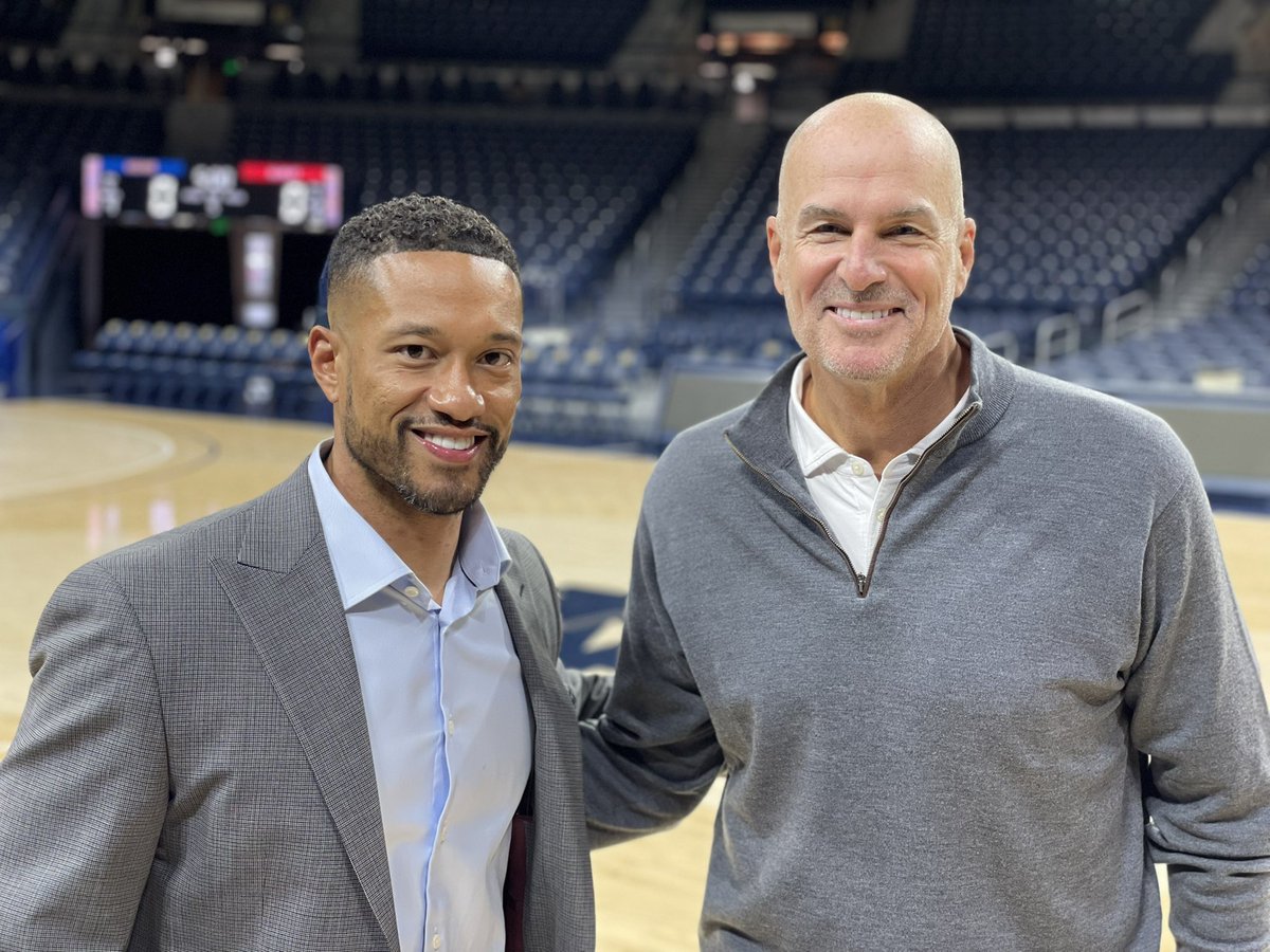 Jay Bilas (@jaybilas) on Twitter photo Just did a 94 Feet with new Notre Dame head football coach Marcus Freeman! What an impressive person. Can’t wait to see his success with <a href="/FightingIrishND/">Notre Dame Football</a>!
<a href="/NDmbb/">Notre Dame Men's Basketball</a> <a href="/espn/">ESPN</a> <a href="/CollegeGameDay/">College GameDay</a> Just did a 94 Feet with new Notre Dame head football coach Marcus Freeman! What an impressive person. Can’t wait to see his success with <a href="/FightingIrishND/">Notre Dame Football</a>!
<a href="/NDmbb/">Notre Dame Men's Basketball</a> <a href="/espn/">ESPN</a> <a href="/CollegeGameDay/">College GameDay</a>