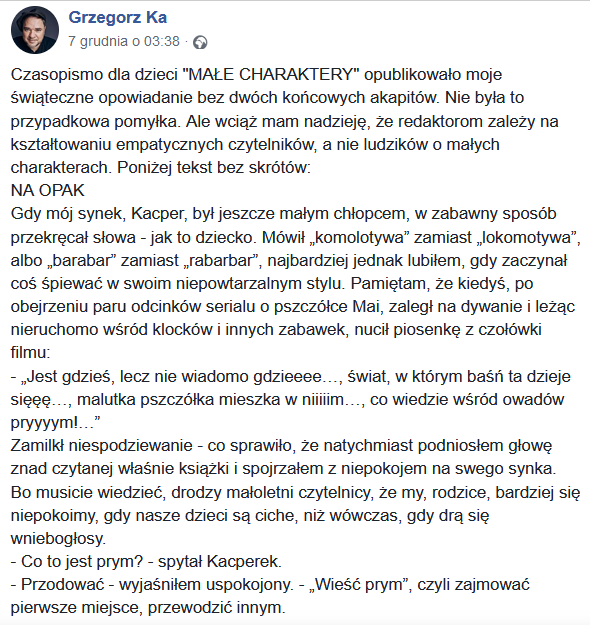 KSuchanow's tweet photo. najpierw przejęli instytucje, ale nie udało się uciszyć artystów, no to teraz cenzura.
były Dziady, cenzura dzieła muzycznego Pawła Szymańskiego, a teraz nawet opowiadania dla dzieci Grzegorza Kasdepke - opisane poniżej w poście i oświadczenie Unii Literackiej w tej sprawie https://t.co/7C0TE0DJut