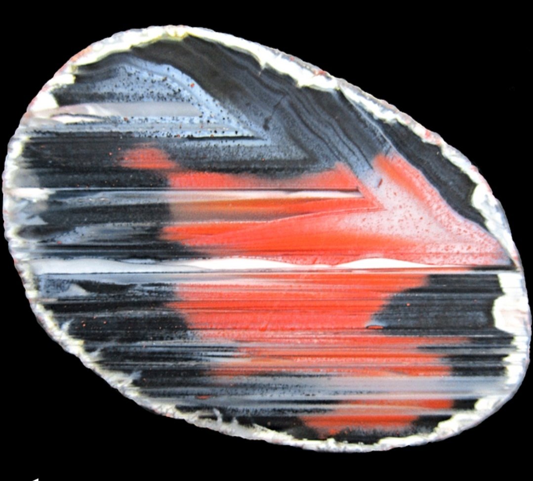Usan agate, 33/23mm.