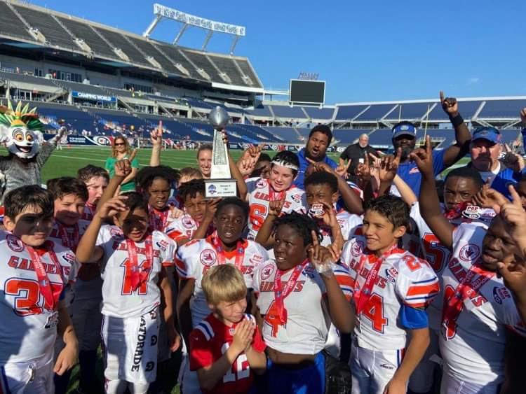 EvensonCBS12's tweet photo. Huge congratulations to the 10U Palm Beach Gardens Gators! @Pop_Warner D2 Super Bowl champs! Huge 34-0 win today! Outscoring their opponents 536-25 this season! @CBS12 https://t.co/siKnXEVTaK