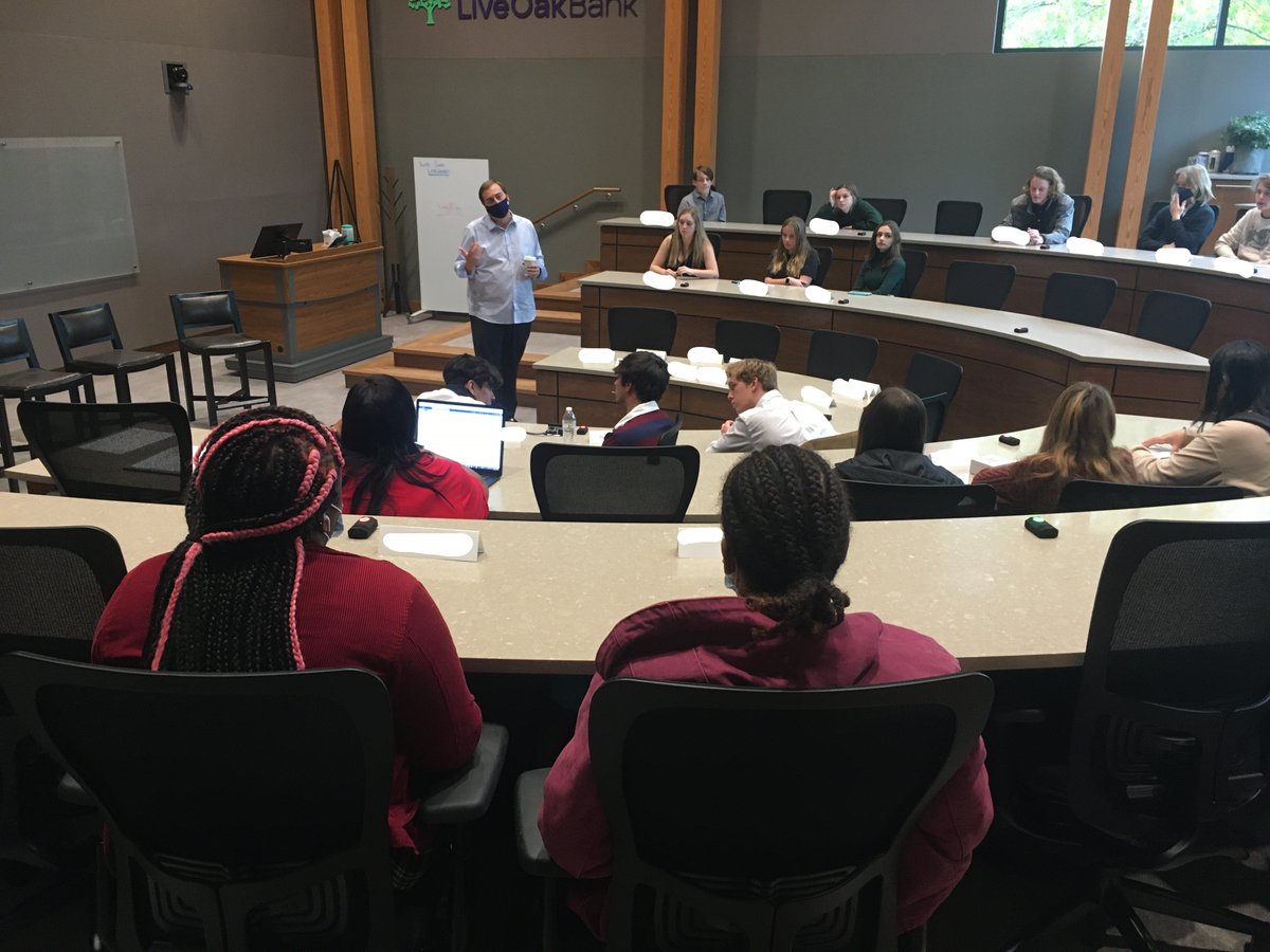 Mrs_Lewis_'s tweet photo. Mr. Moody's Entrepreneurship students presented their Shark Tank ideas at Live Oak Bank today. #hoggardhighschool #nhcscte https://t.co/VAGzfMFxO8