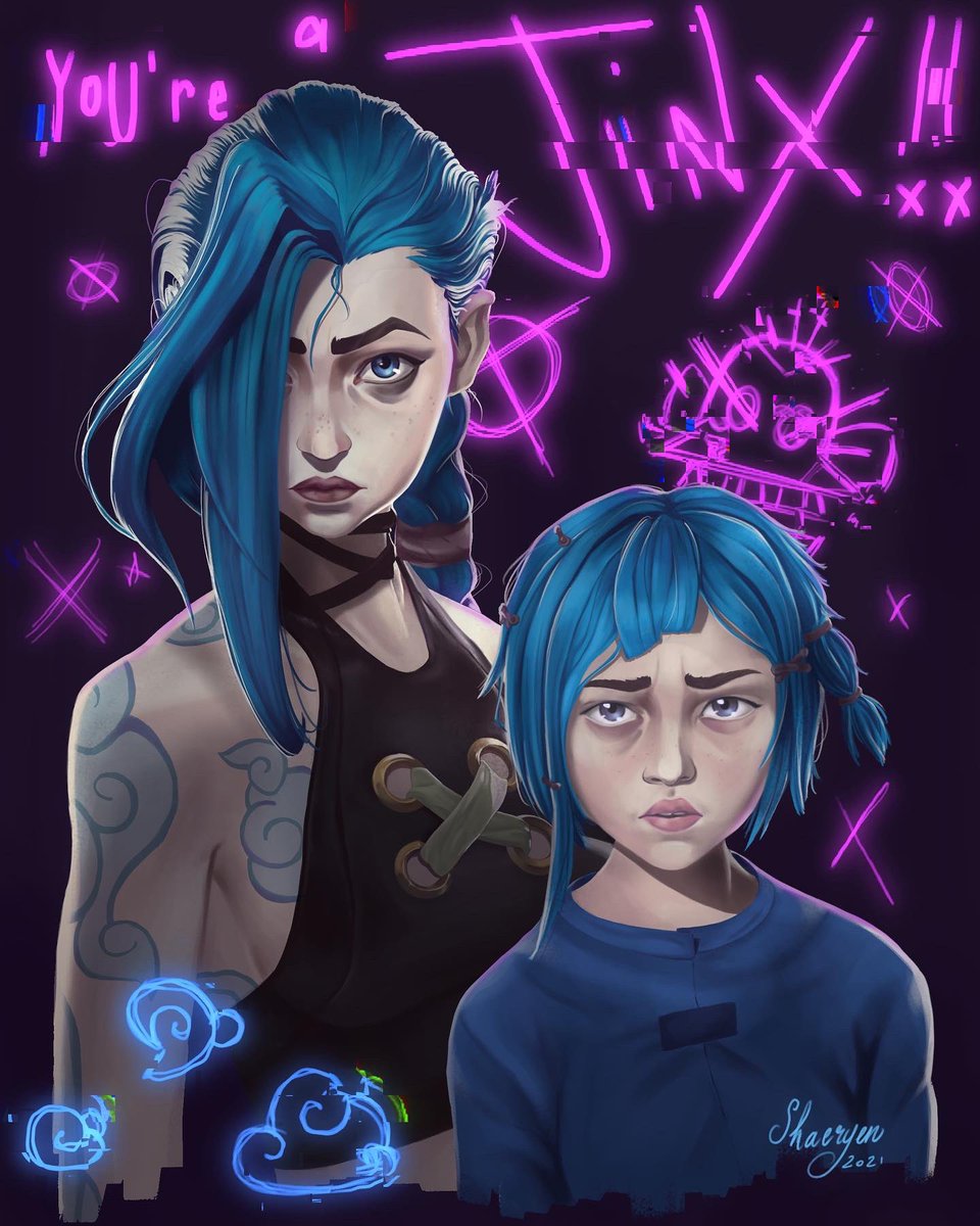 demaerys's tweet photo. Jinx and Powder ARCANE fanart
#arcane #RiotXArcane #jinx #powder #fanart #digitalart #Procreate https://t.co/CvrLT5piwv