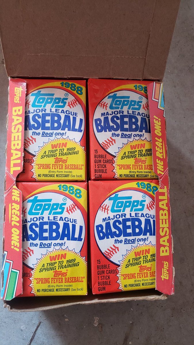 USA_Plumber_USA's tweet photo. Found a box of 88 topps wax in my closet at moms house. Other than the obvious (eating the bubble gum) is it worth ripping these things open?
@CardPurchaser https://t.co/Hek9Fl0Ojc