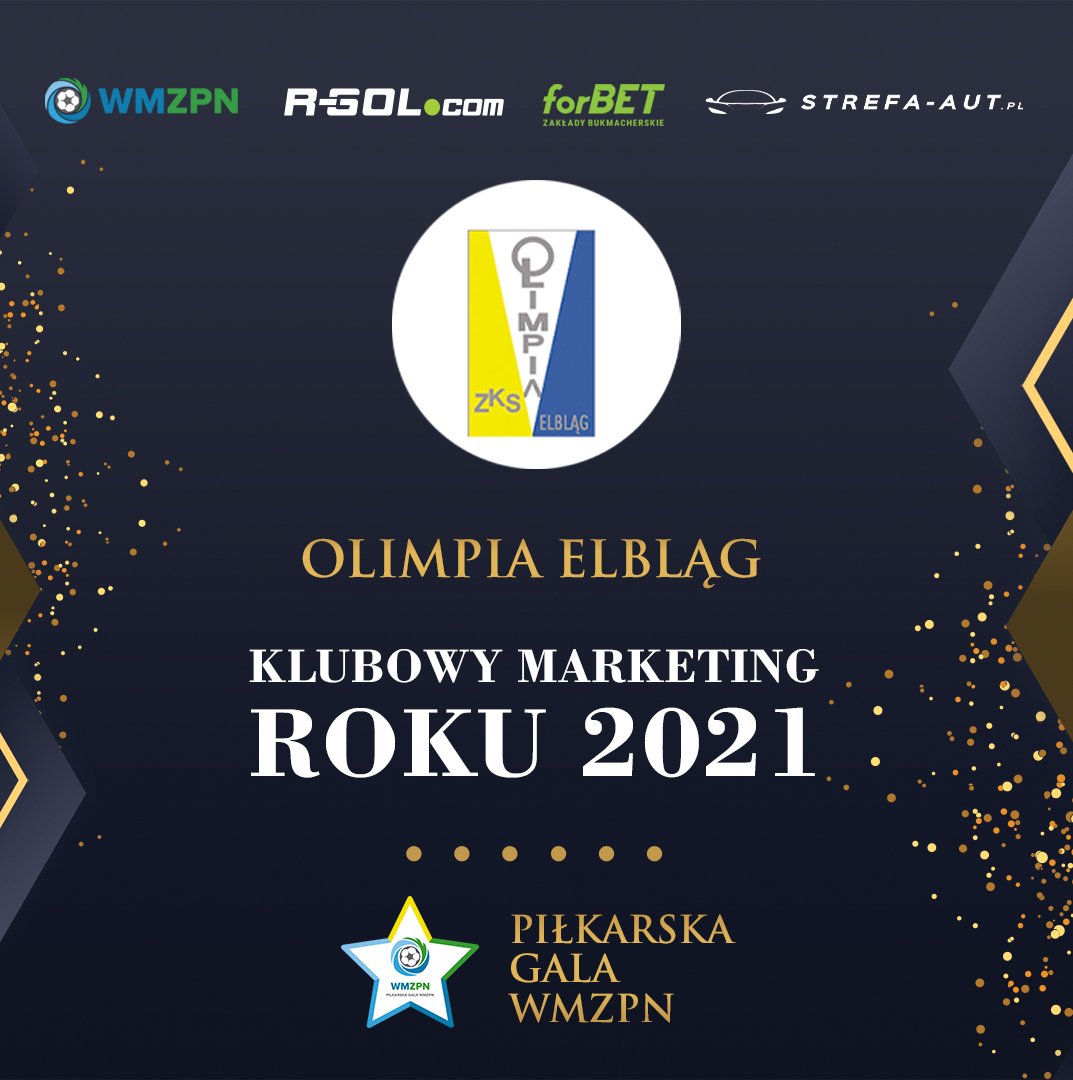 wmzpn's tweet photo. ⚽🏆🎥 Klubowy Marketing Roku. Najlepsza okazała się Olimpia Elbląg.
#StrefaAut @iforbetpl @R_GOLfootball
#PiłkarskaGalaWMZPN https://t.co/YrGTvpkPUi