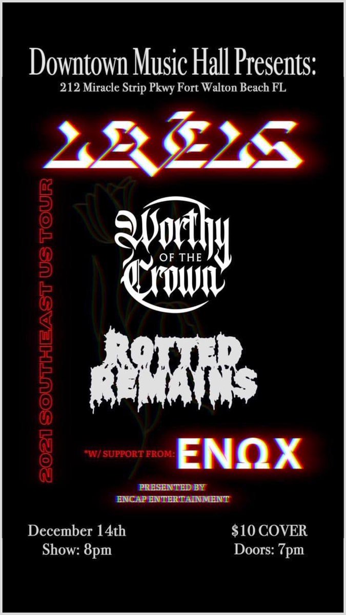 RottedRemains's tweet photo. Who’s gonna be in Ft Walton on Tuesday?? #Metal #FtWalton #RR #Music #spotify #youtube #share #Retweet https://t.co/O91u1Szeam
