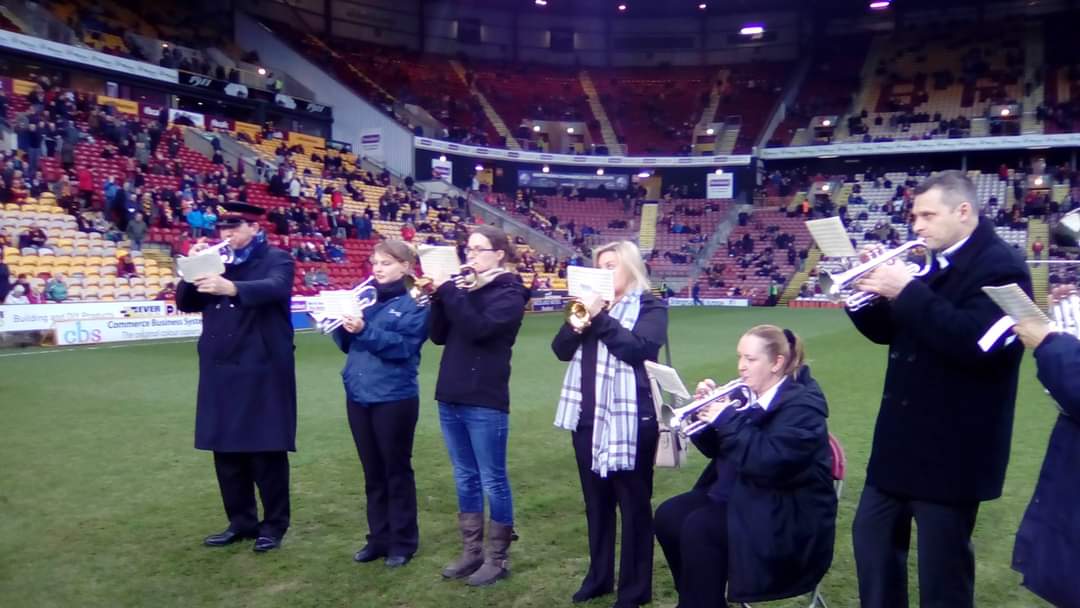 Shipley SA Band are happy to be back at BCAFC <a href="/officialbantams/">Bradford City AFC</a> tomorrow  - playing carols &amp; raising money in the grounds - please bring cash to donate if you are able to support our local community work ❤
#bcafc #SupportLocalCommunity #reasonfortheseason