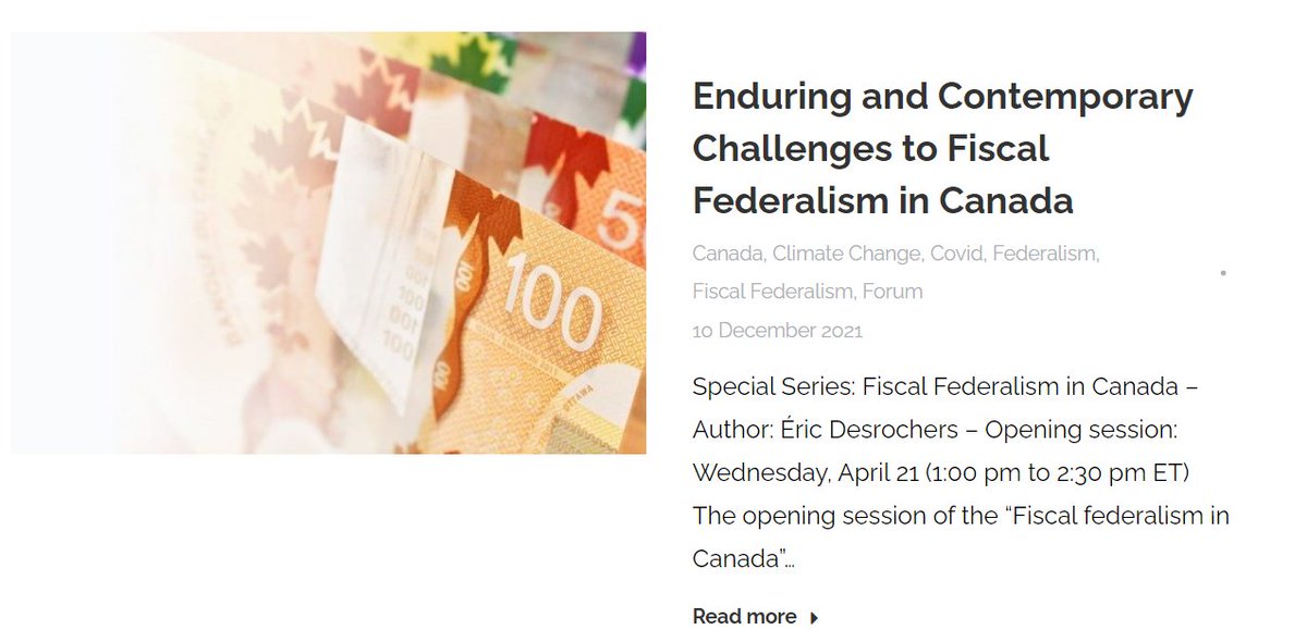 Hot Off the Press! New <a href="/ForumFed/">Forum of Federations</a> blog post

𝐄𝐧𝐝𝐮𝐫𝐢𝐧𝐠 𝐚𝐧𝐝 𝐂𝐨𝐧𝐭𝐞𝐦𝐩𝐨𝐫𝐚𝐫𝐲 𝐂𝐡𝐚𝐥𝐥𝐞𝐧𝐠𝐞𝐬 𝐭𝐨 𝐅𝐢𝐬𝐜𝐚𝐥 𝐅𝐞𝐝𝐞𝐫𝐚𝐥𝐢𝐬𝐦 𝐢𝐧 𝐂𝐚𝐧𝐚𝐝𝐚
by: <a href="/edesroc/">Eleri Desroches</a> 

Special Series with <a href="/ceg_cog/">uOttawa Centre d'études en gouvernance (CEG-COG)</a>: Fiscal Federalism in Canada 

📖➡️forumfedblog.org/enduring-and-c…