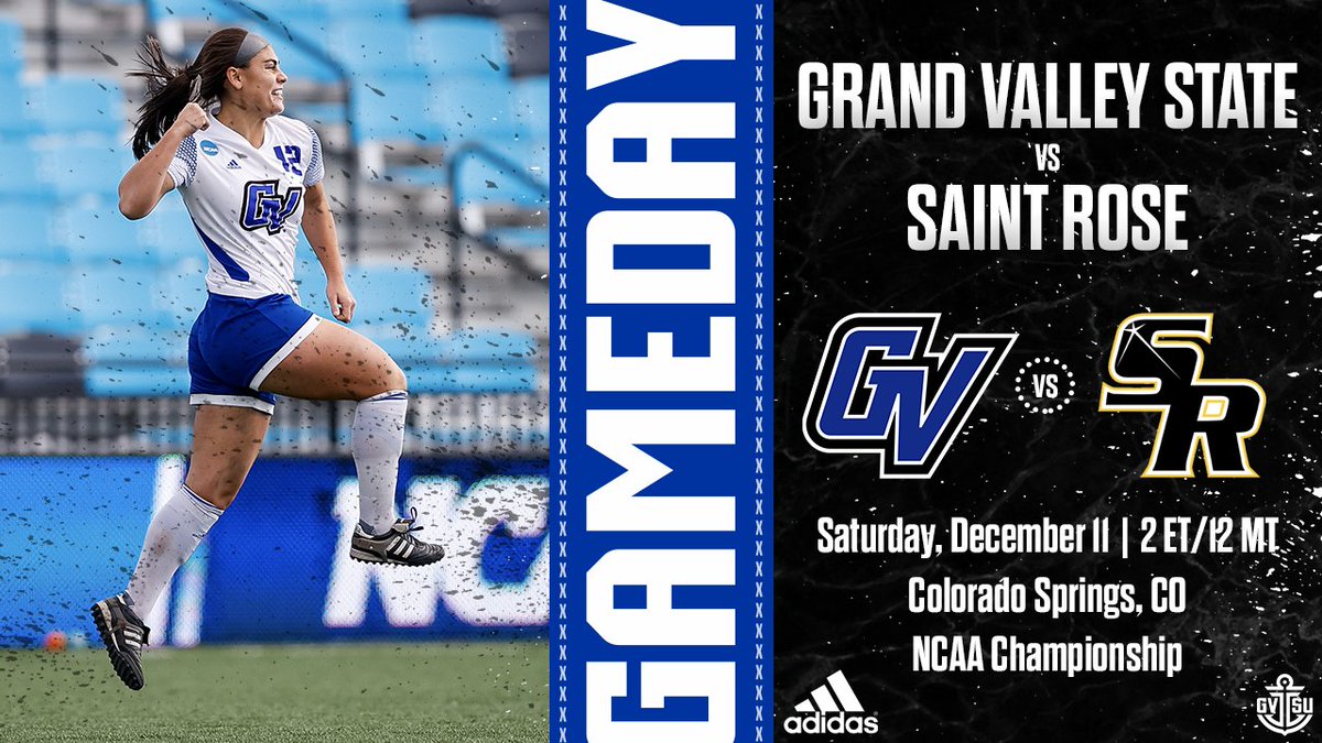 GVSUsoccer's tweet photo. CHAMPIONSHIP GAME DAYYY!!

The ultimate prize is on the line as two teams familiar with each other and the big stage square off! #RingsIn7heSprings

⚓️🆚🌹
📍 Colorado Springs, CO
⌚️ 2 ET/12 MT
📊📺 https://t.co/7aKkey0lKb https://t.co/CvCg8cN6bl