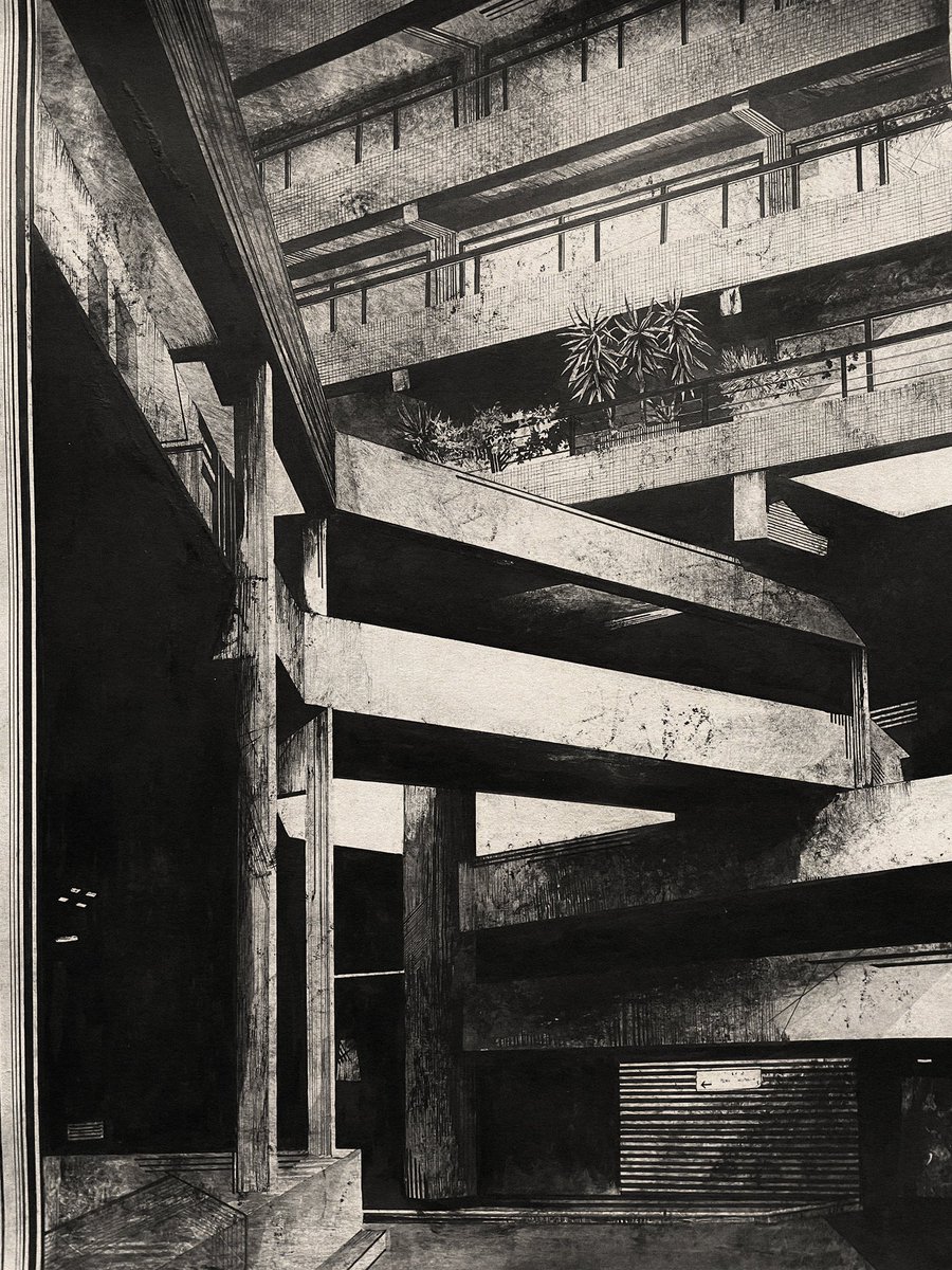 FujikoRose's tweet photo. Concrete Columns
One of the pieces made for my exhibition, can you guess what iconic brutalist piece this is from? 

Complimentary Contradictions 7th-17th, JC Gallery Mayfair https://t.co/XEEeRIpg2B