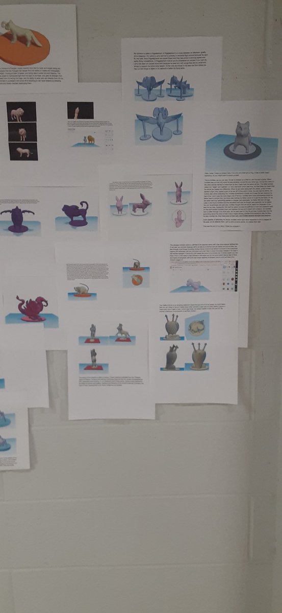 CCAVWeLab's tweet image. This quarter has been all about designing and 3D printing.  We started with learning how to create new models from others with Ss creating their Chimera and writing its story. @VWeLabs @Chattajill