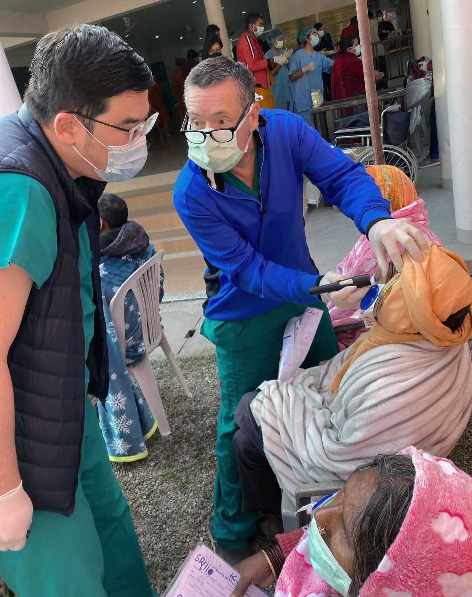 CureBlindness's tweet photo. A recent high-volume cataract outreach in Lumbini, Nepal restored sight to 624 eyes in 4 days. HCP co-founders Dr. Ruit and Dr. Tabin joined doctors, nurses, technicians &amp; volunteers from the Tilganga Institute of Ophthalmology to restore sight to patients in need. #cureblindness https://t.co/aVcupSjVQU